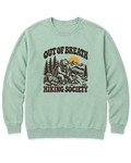 Out of Breath Hiking Society Bear Sweatshirt - Chalky Mint