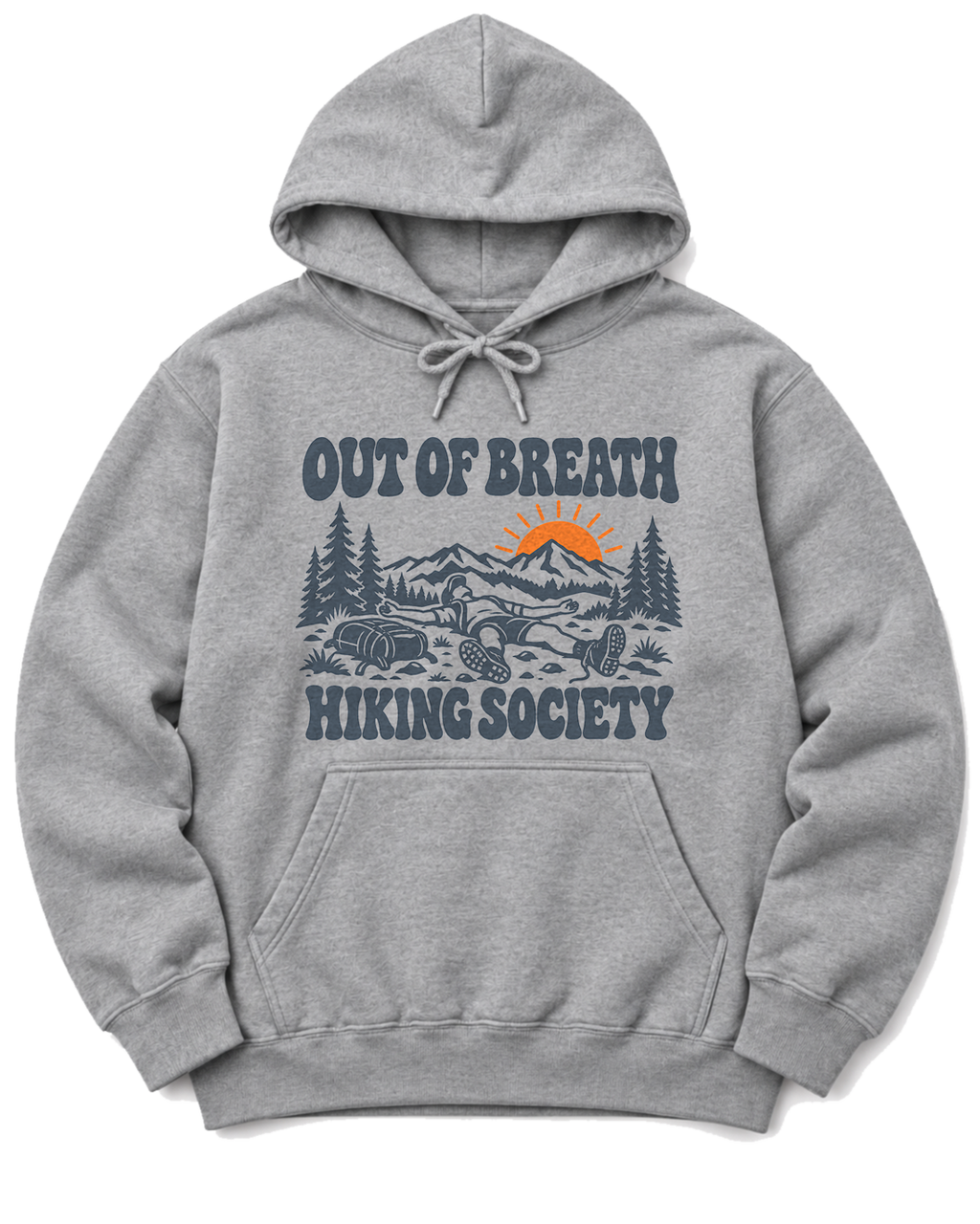 Out of Breath Hiking Society Flat Out Hoodie - Sport Grey
