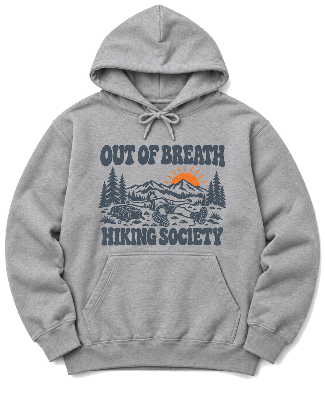 Out of Breath Hiking Society Flat Out Hoodie - Sport Grey