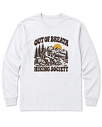 Out of Breath Hiking Society Bear Long Sleeve Shirt - White