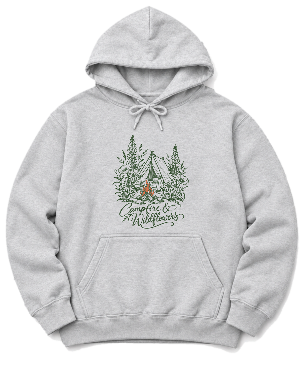 Campfire & Wildflowers Hoodie - Ash