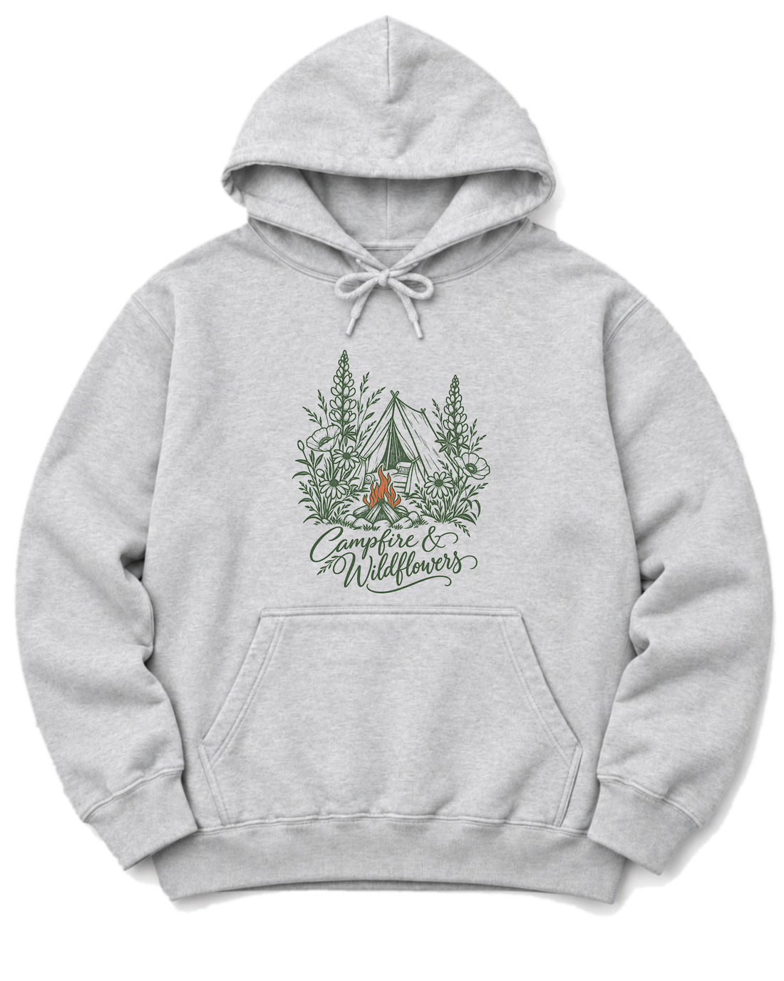 Campfire & Wildflowers Hoodie - Ash