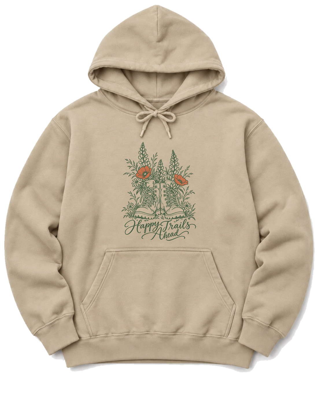 Happy Trails Ahead Hoodie - Sand