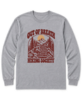 Out of Breath Hiking Society Log Steps Long Sleeve Shirt - Sport Grey