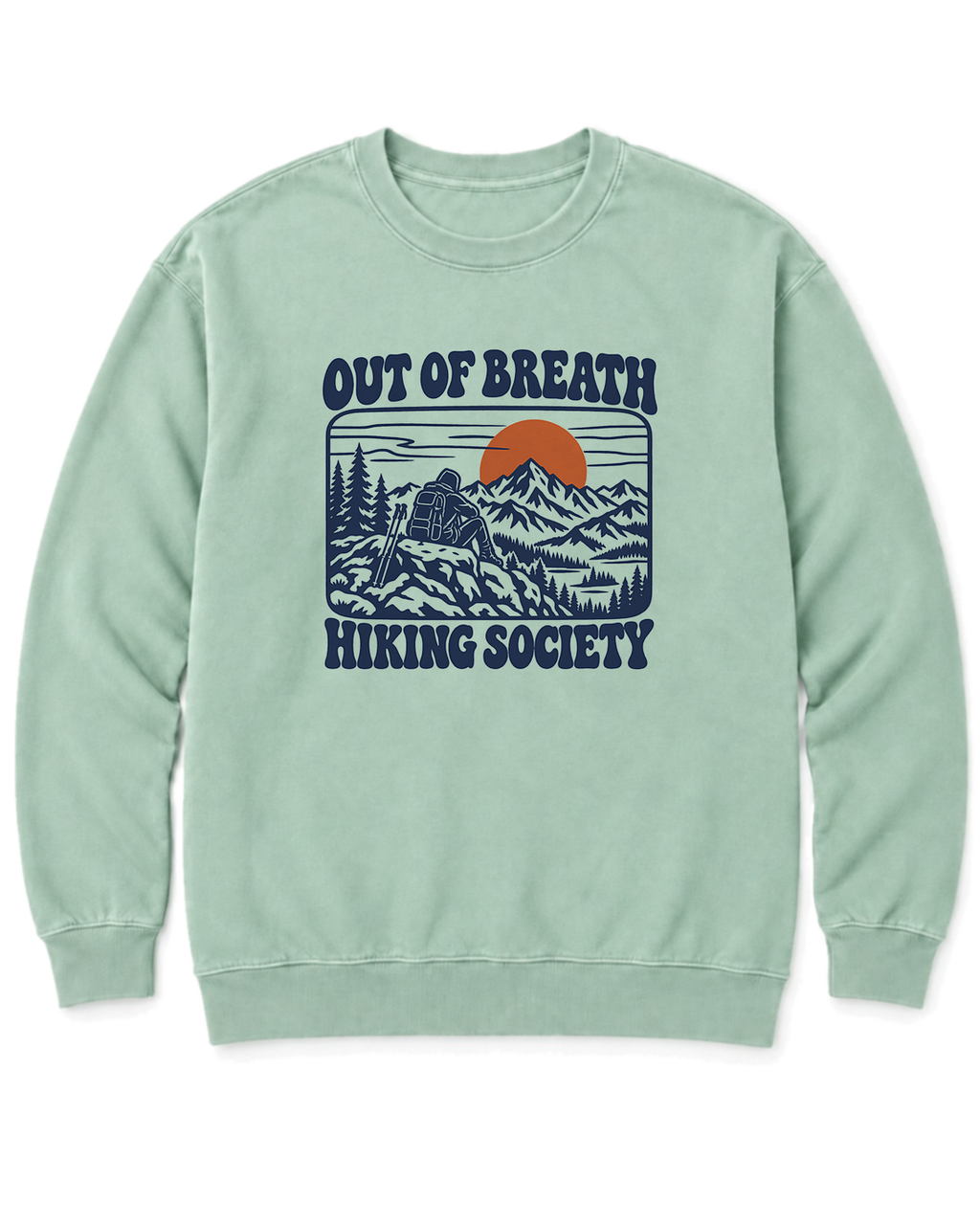 Out of Breath Hiking Society Summit Rest Sweatshirt - Chalky Mint