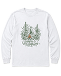 Campfire & Wildflowers Long Sleeve Shirt - White