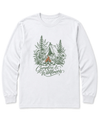 Campfire & Wildflowers Long Sleeve Shirt - White