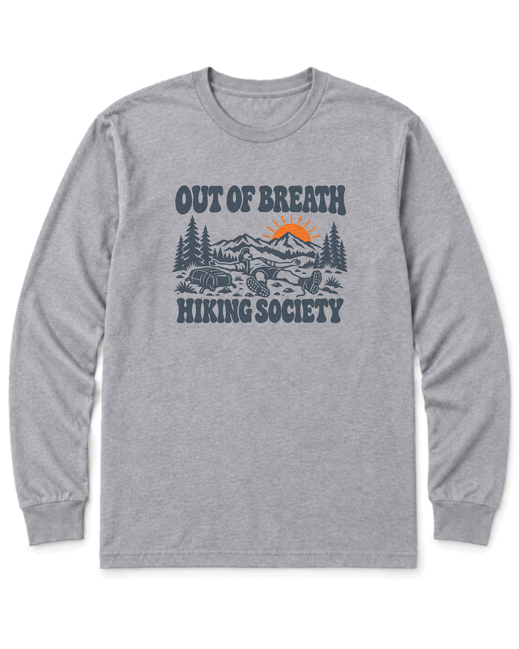 Out of Breath Hiking Society Flat Out Long Sleeve Shirt - Sport Grey