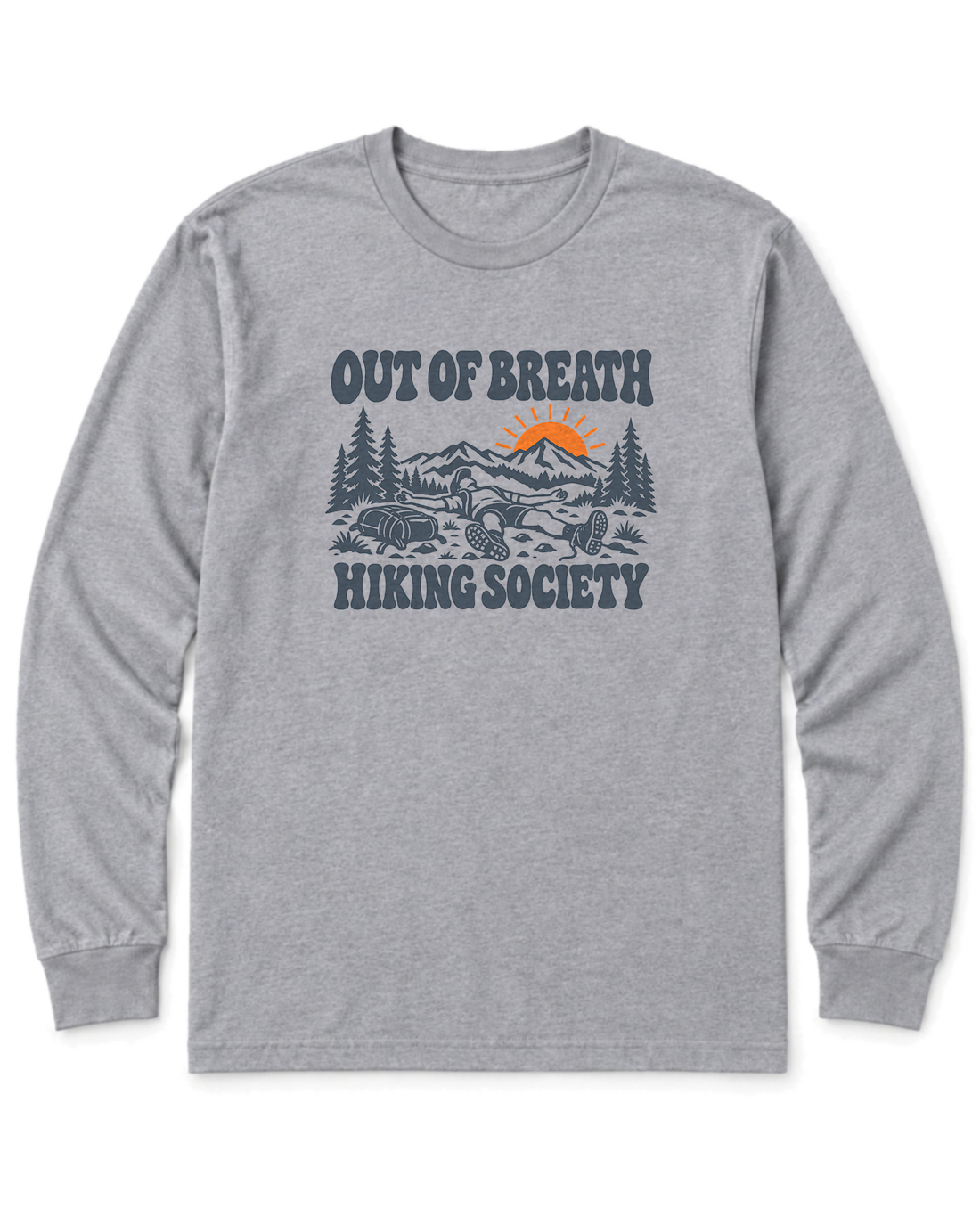Out of Breath Hiking Society Flat Out Long Sleeve Shirt - Sport Grey