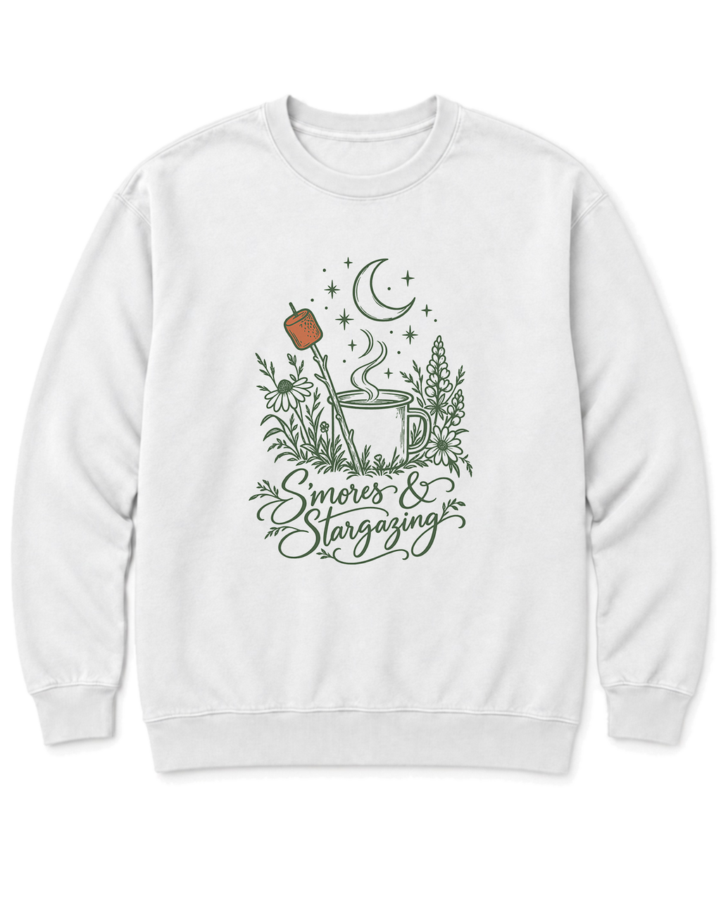 S'mores & Stargazing Sweatshirt - White