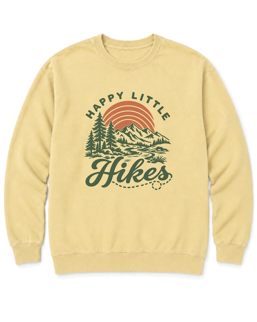 Happy Little Hikes Sweatshirt - Butter