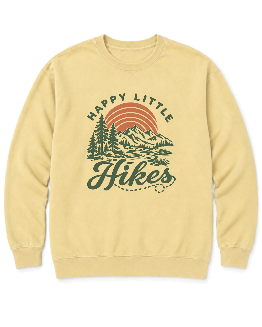 Happy Little Hikes Sweatshirt - Butter