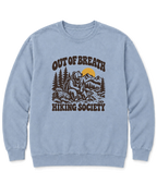 Out of Breath Hiking Society Bear Sweatshirt - Chambray