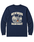 Out of Breath Hiking Society Campfire Night Long Sleeve Shirt - Navy