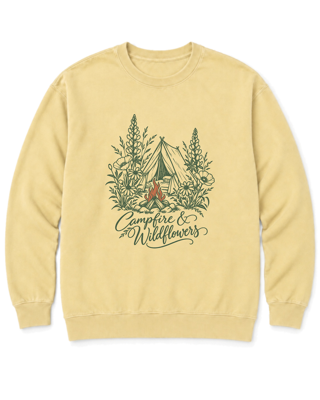 Campfire & Wildflowers Sweatshirt - Butter