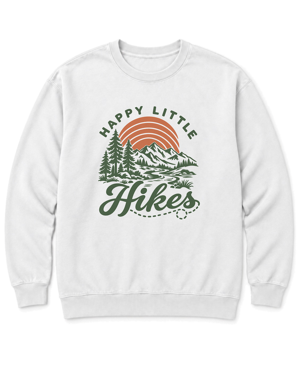 Happy Little Hikes Sweatshirt - White