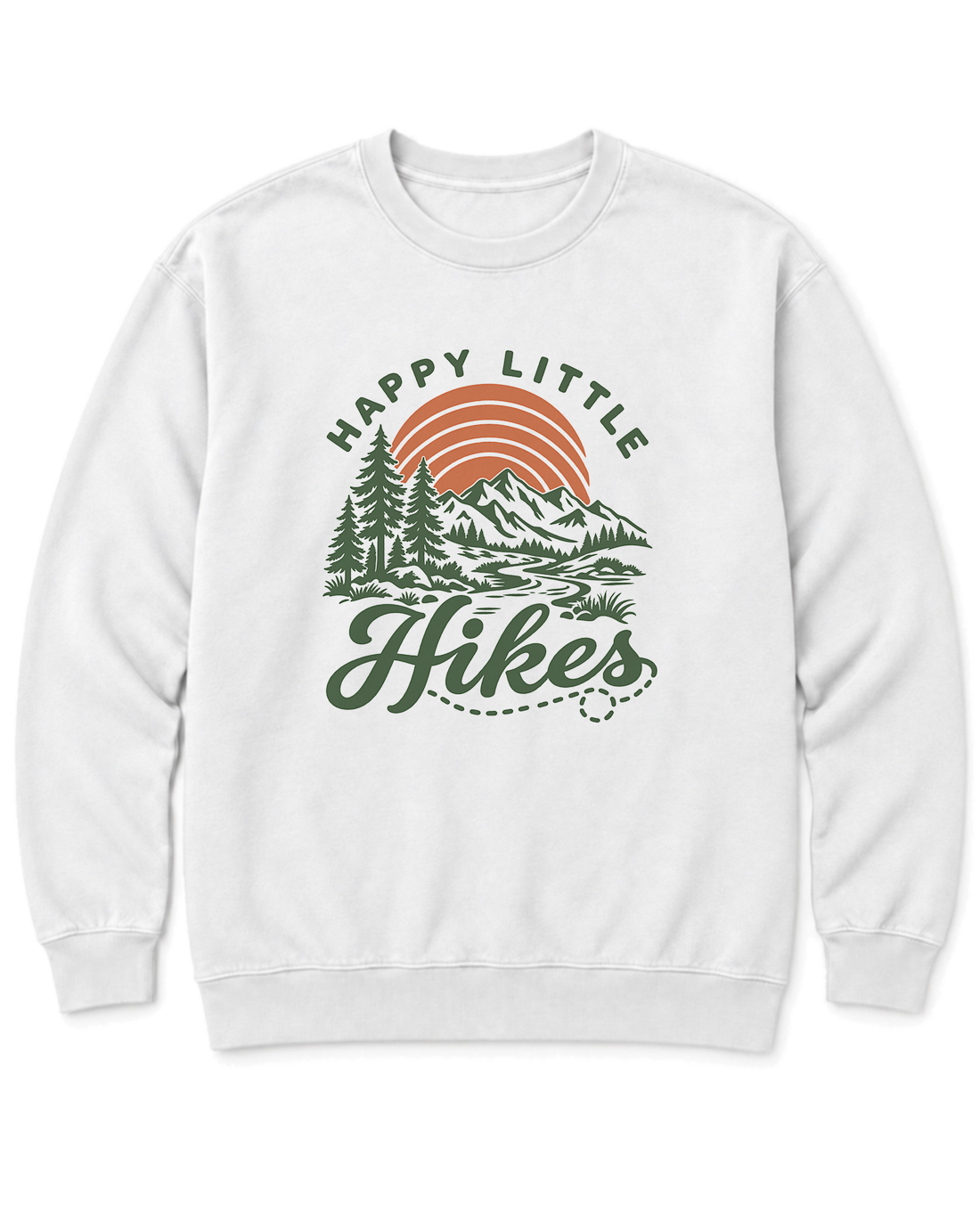 Happy Little Hikes Sweatshirt - White