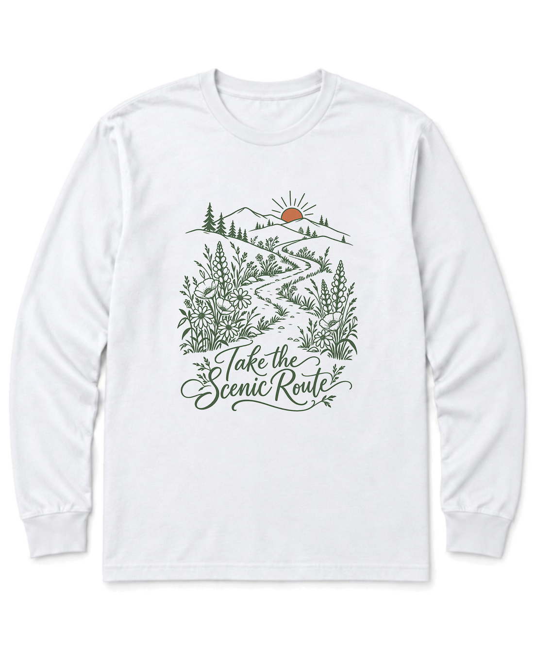 Take the Scenic Route Long Sleeve Shirt - White
