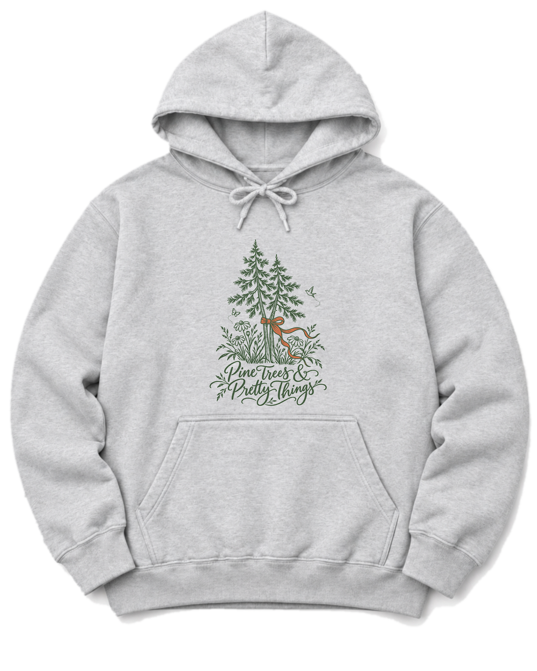 Pine Trees & Pretty Things Hoodie - Ash