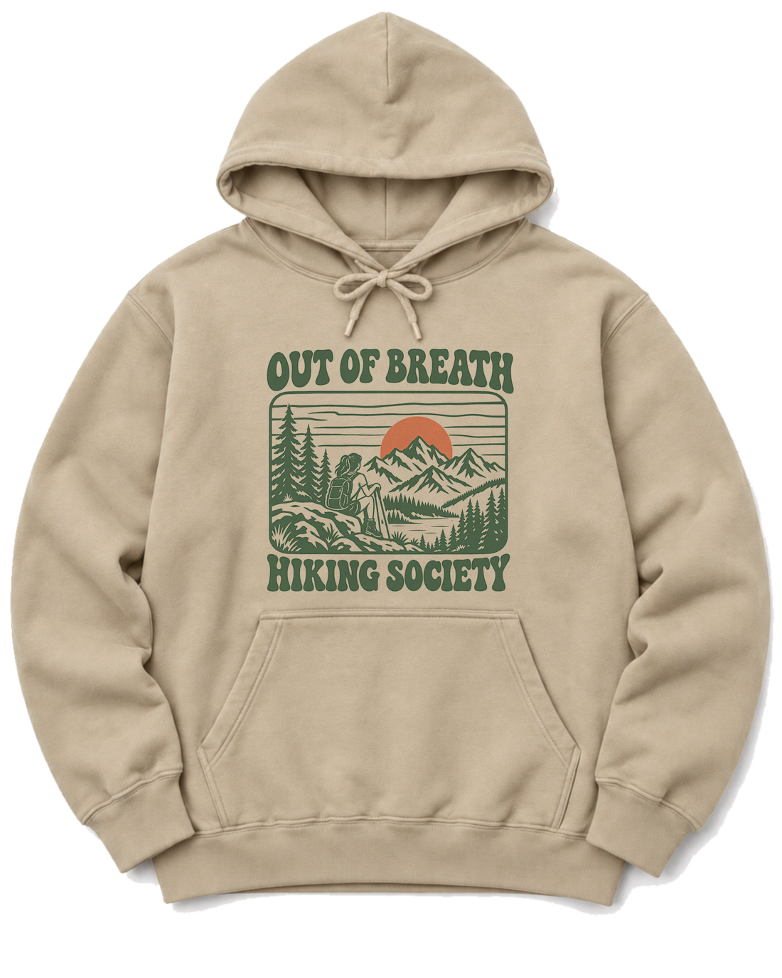 Out of Breath Hiking Society Sunset Hoodie - Sand