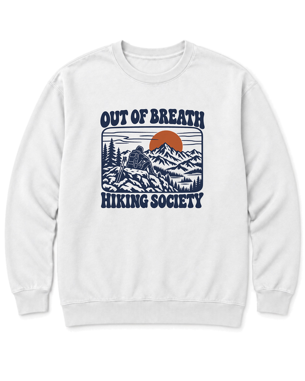 Out of Breath Hiking Society Summit Rest Sweatshirt - White
