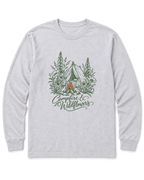 Campfire & Wildflowers Long Sleeve Shirt - Ash