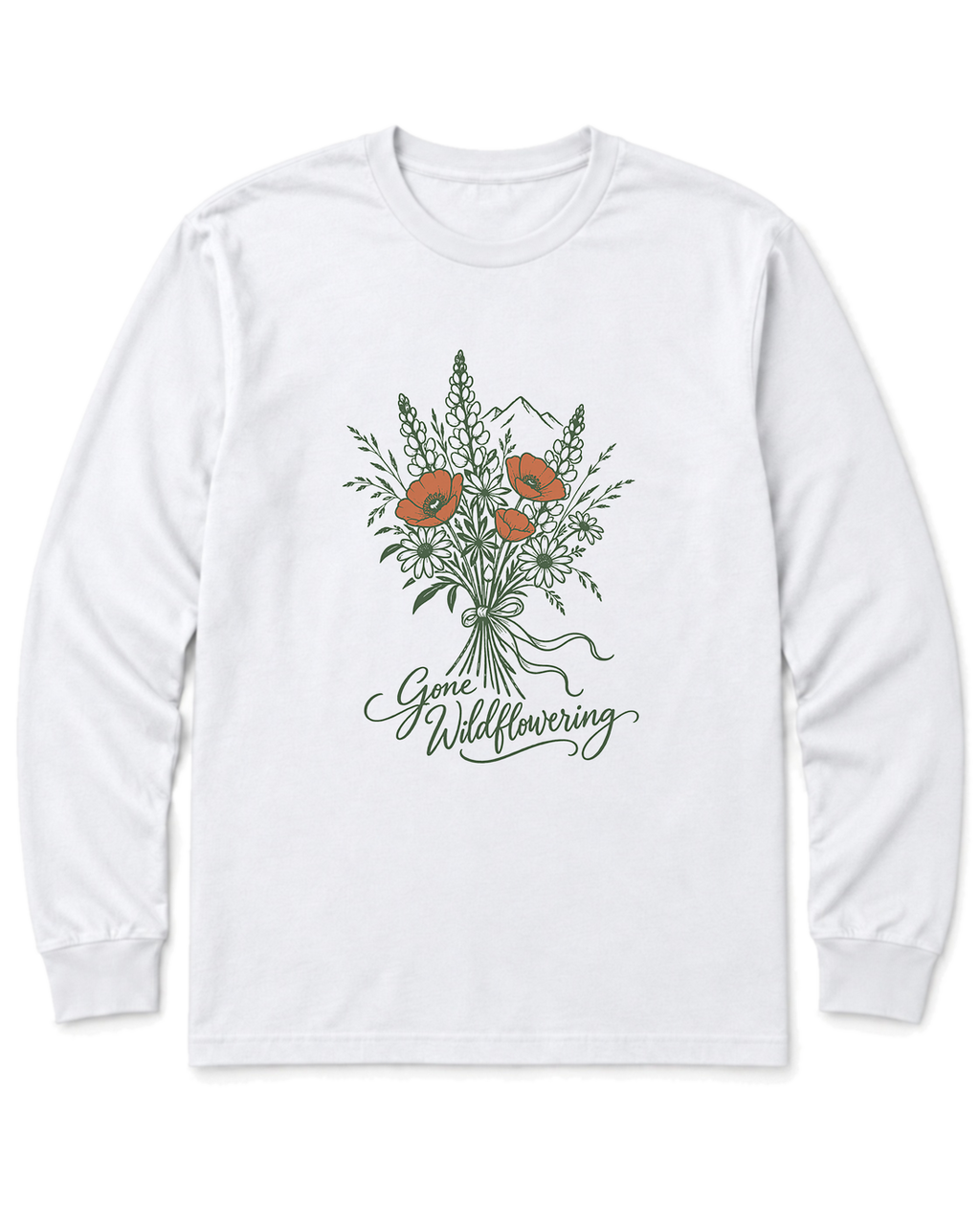 Gone Wildflowering Long Sleeve Shirt - White