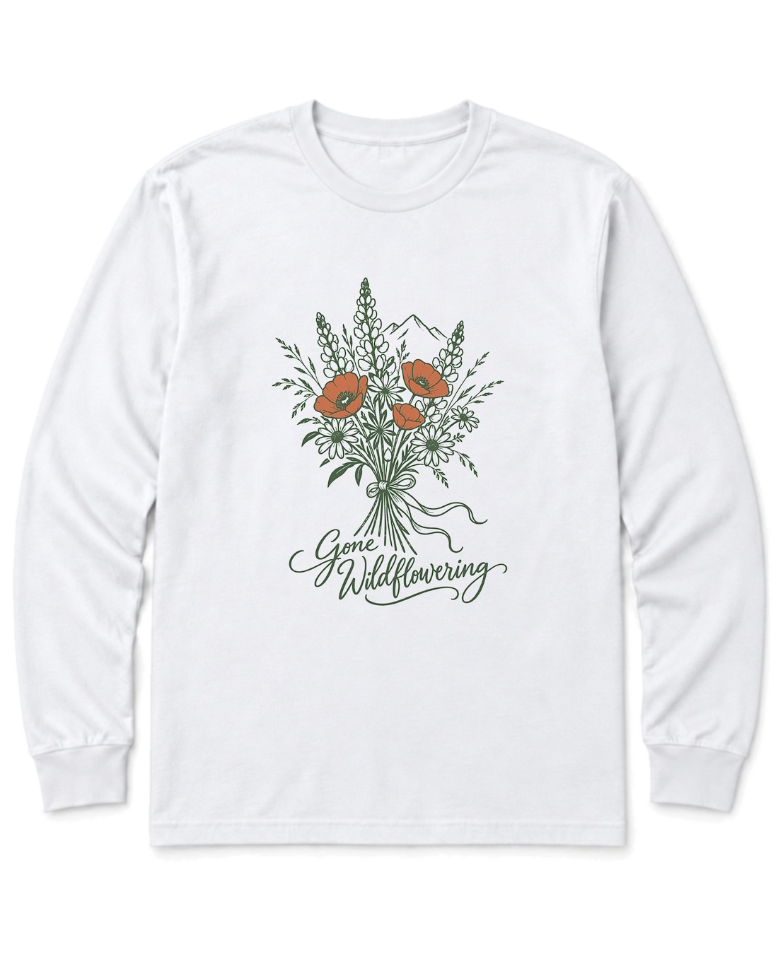 Gone Wildflowering Long Sleeve Shirt - White
