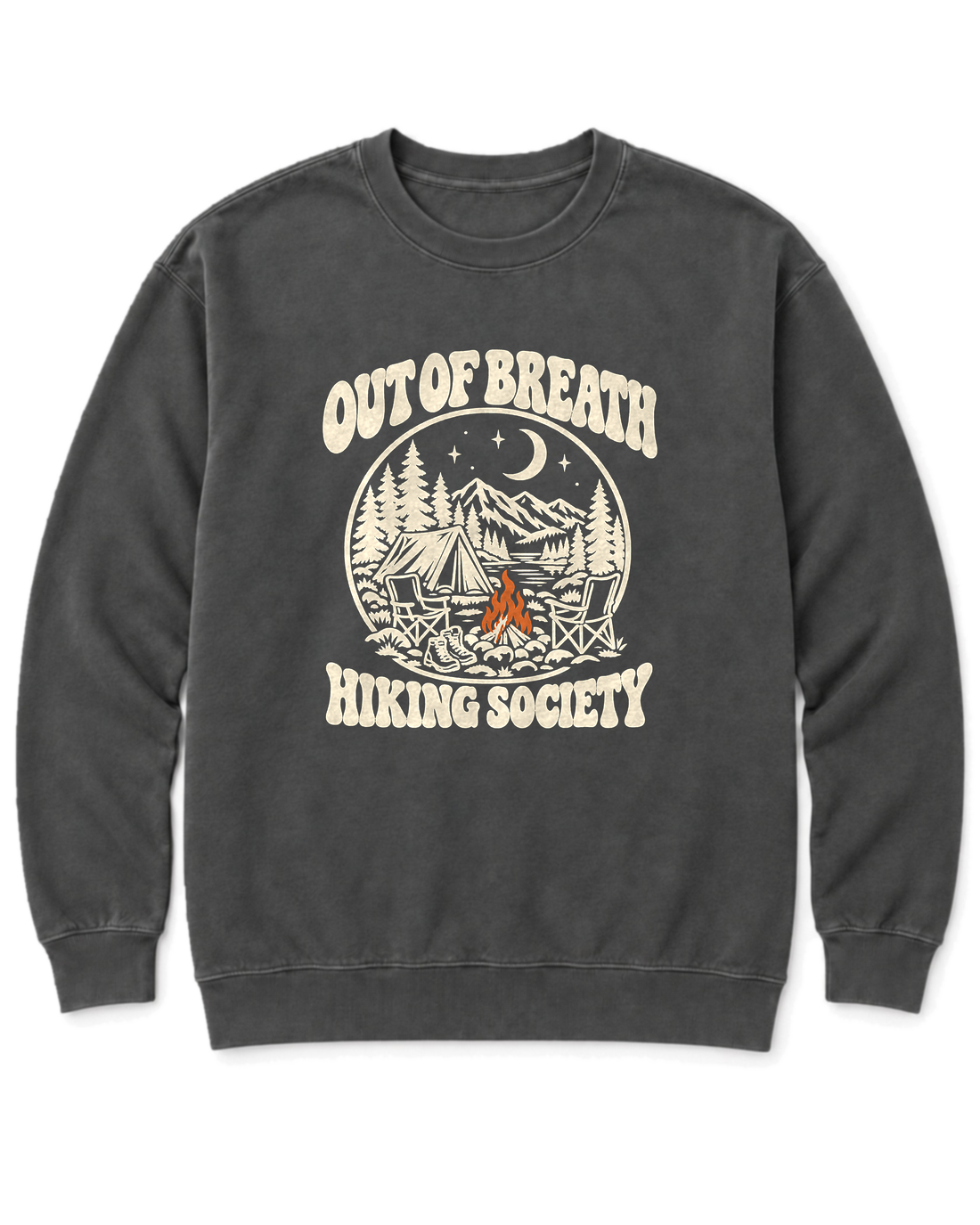 Out of Breath Hiking Society Campfire Night Sweatshirt - Pepper