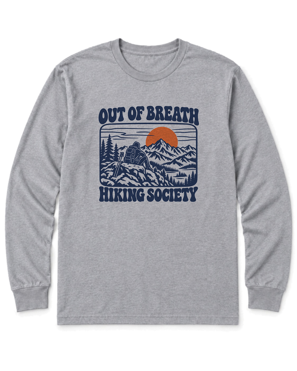 Out of Breath Hiking Society Summit Rest Long Sleeve Shirt - Sport Grey