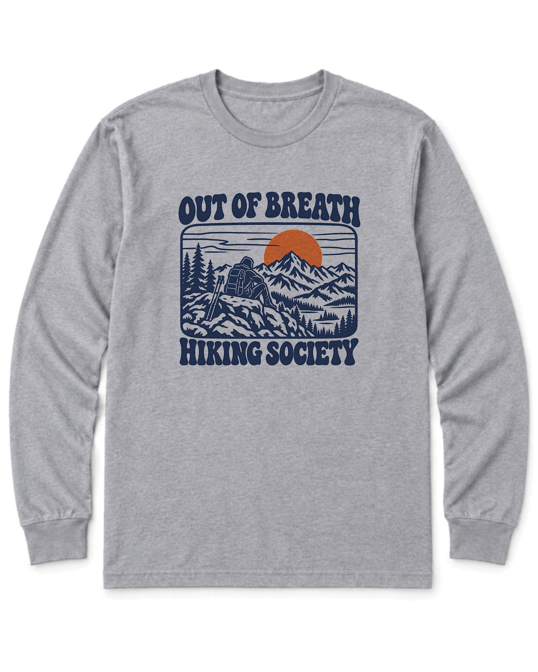 Out of Breath Hiking Society Summit Rest Long Sleeve Shirt - Sport Grey