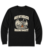 Out of Breath Hiking Society Campfire Night Long Sleeve Shirt - Black