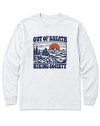 Out of Breath Hiking Society Summit Rest Long Sleeve Shirt - White