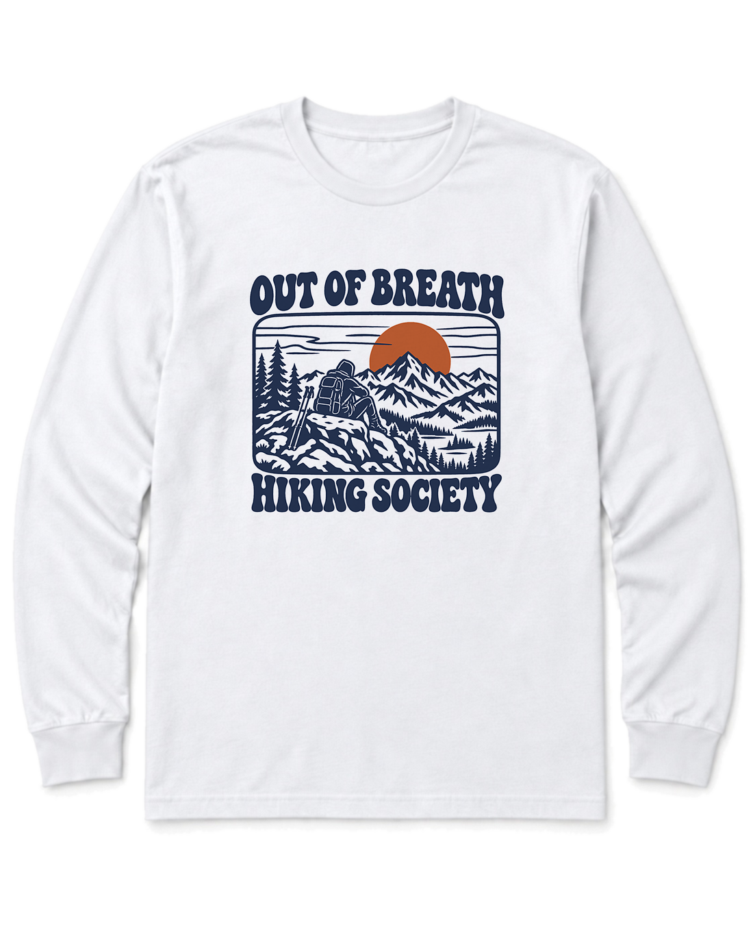 Out of Breath Hiking Society Summit Rest Long Sleeve Shirt - White