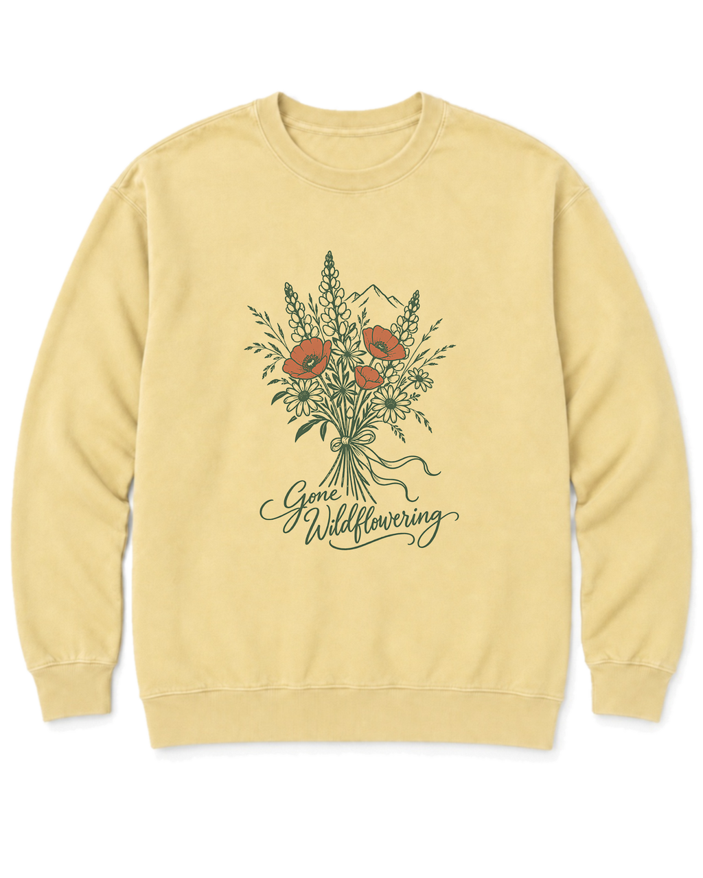 Gone Wildflowering Sweatshirt - Butter