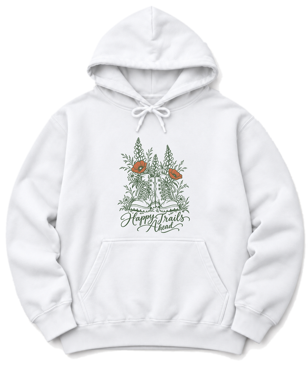 Happy Trails Ahead Hoodie - White