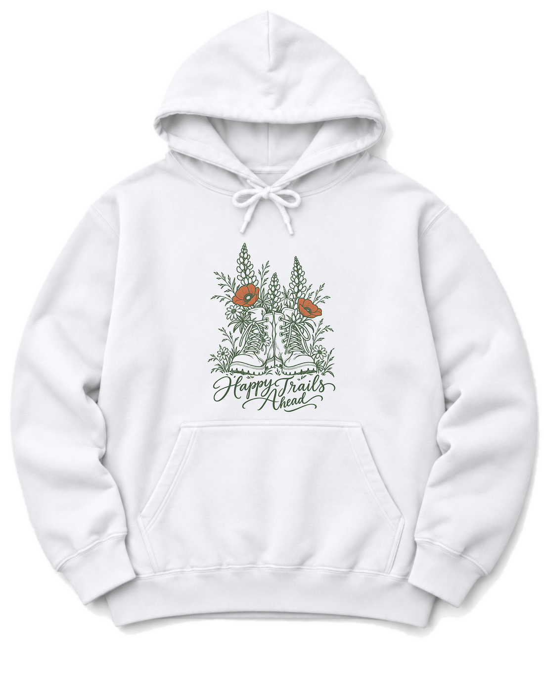 Happy Trails Ahead Hoodie - White