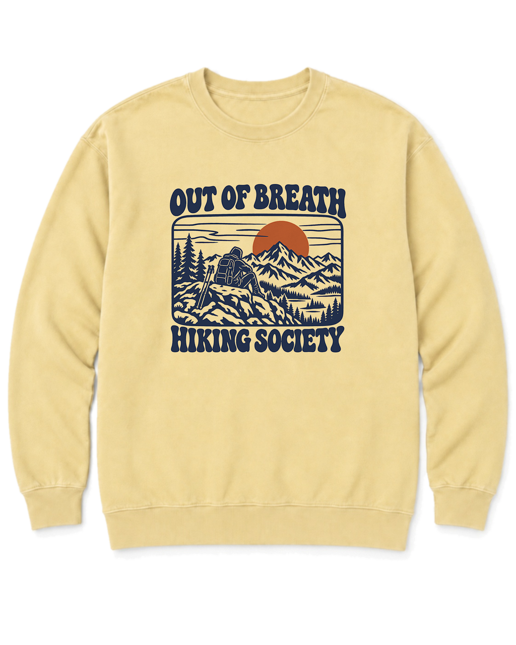 Out of Breath Hiking Society Summit Rest Sweatshirt - Butter