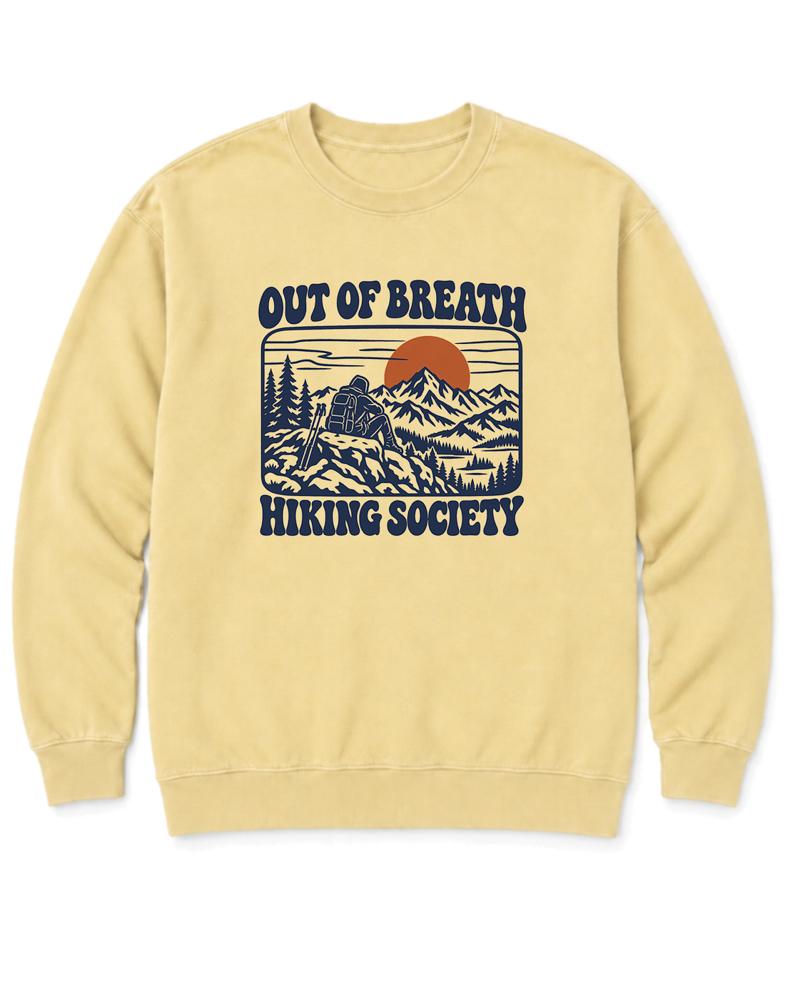 Out of Breath Hiking Society Summit Rest Sweatshirt - Butter