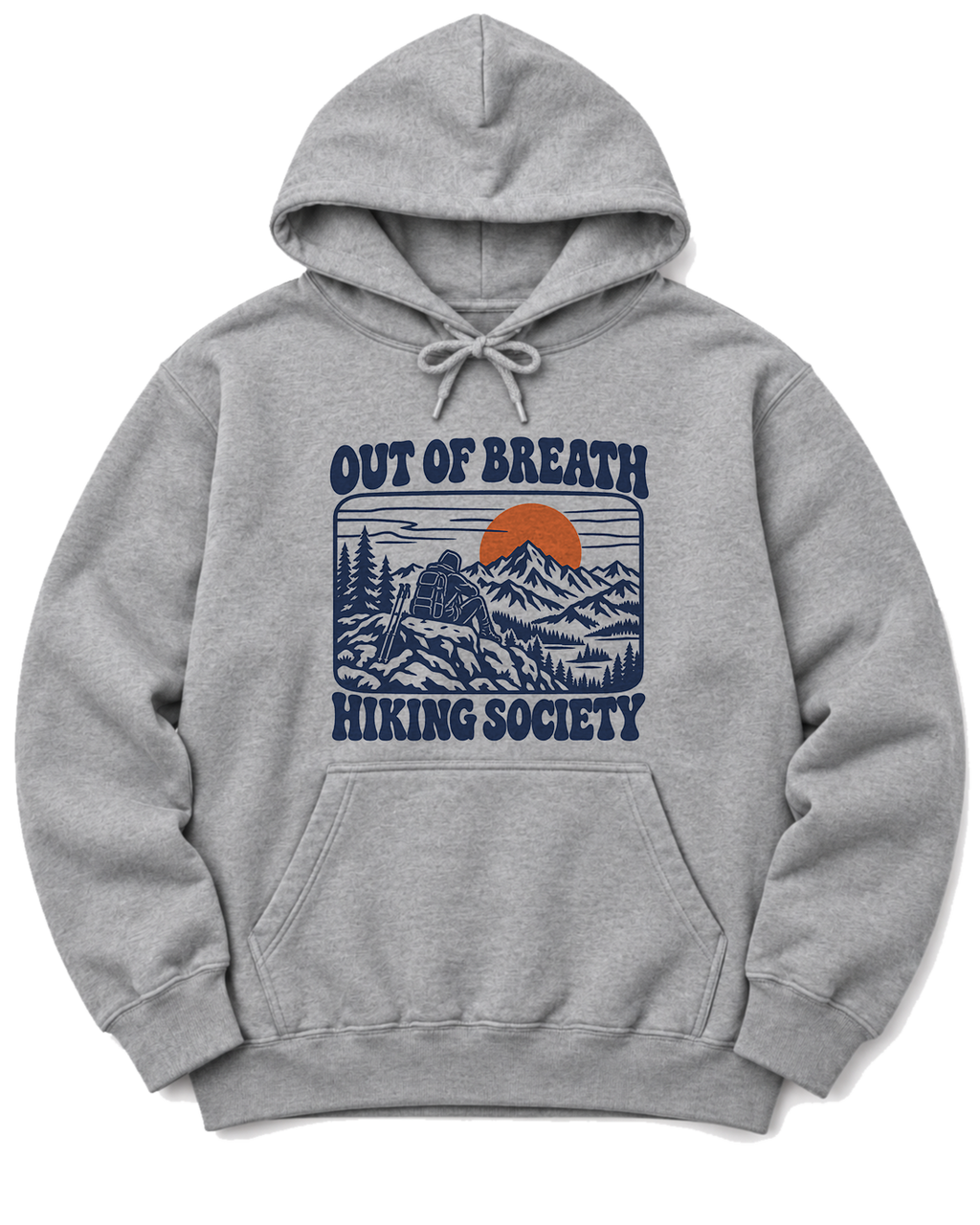 Out of Breath Hiking Society Summit Rest Hoodie - Sport Grey