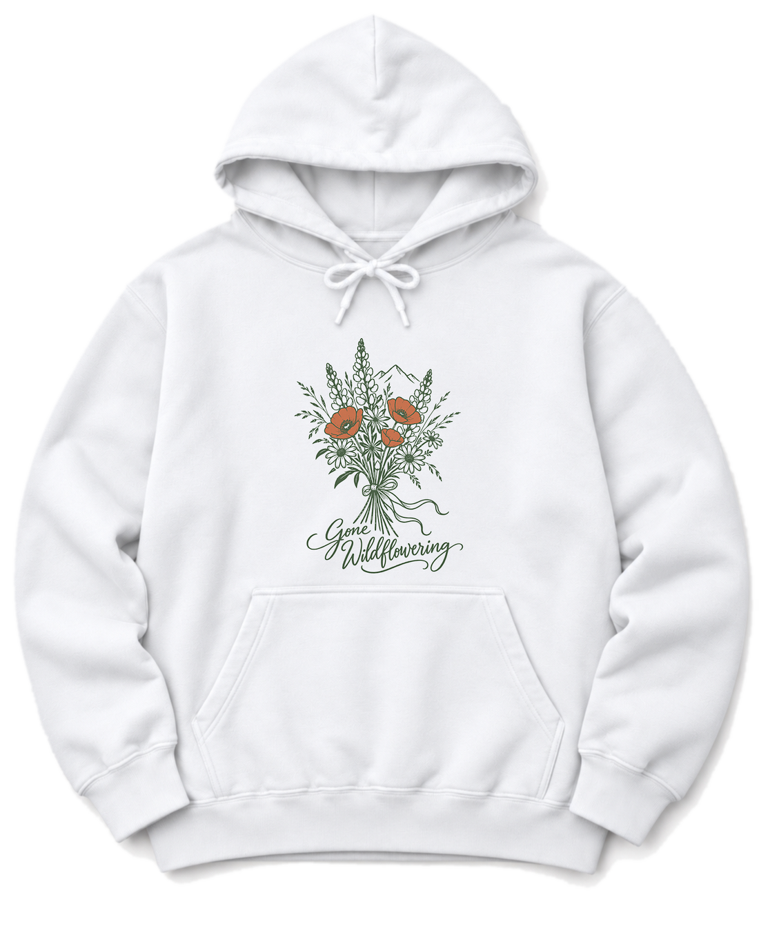 Gone Wildflowering Hoodie - White