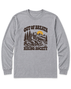 Out of Breath Hiking Society Bear Long Sleeve Shirt - Sport Grey
