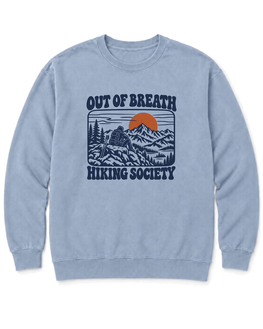 Out of Breath Hiking Society Summit Rest Sweatshirt - Chambray