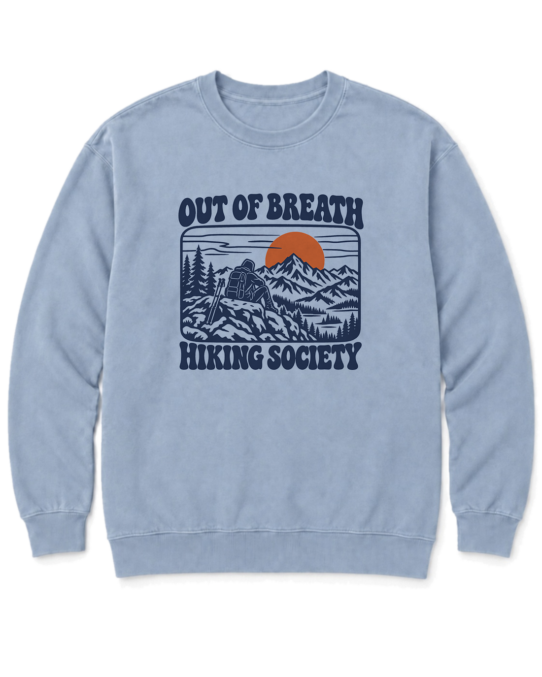 Out of Breath Hiking Society Summit Rest Sweatshirt - Chambray