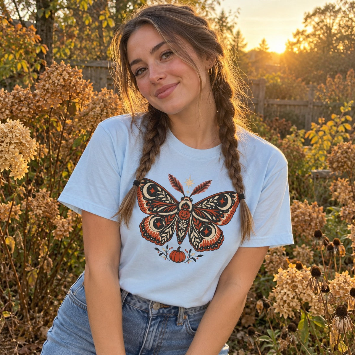 Person wearing the October Moth T-Shirt