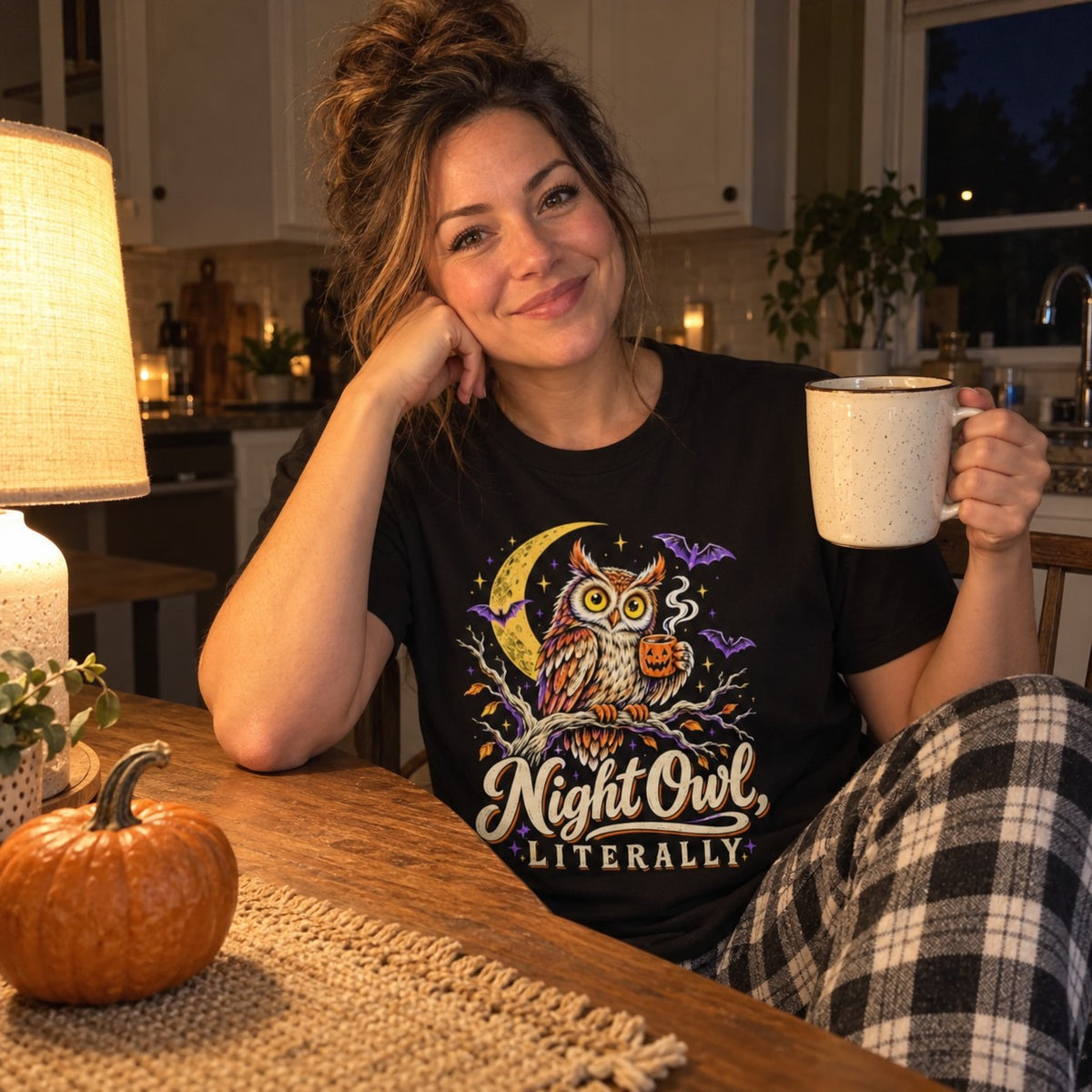 Night Owl, Literally T-Shirt worn casually