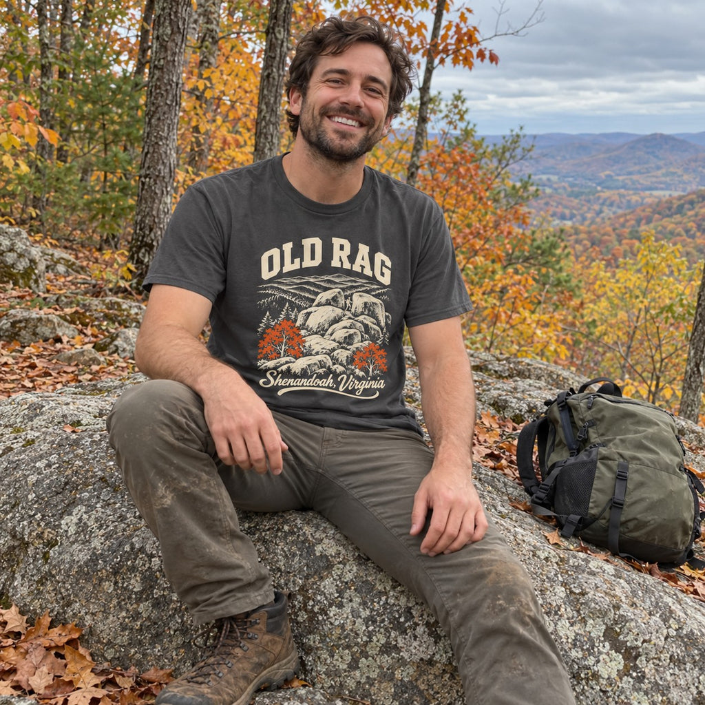 Man wearing the Old Rag T-Shirt