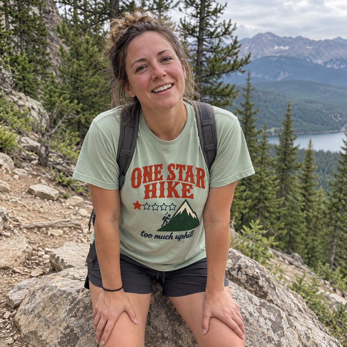 One Star Hike T-Shirt worn outdoors