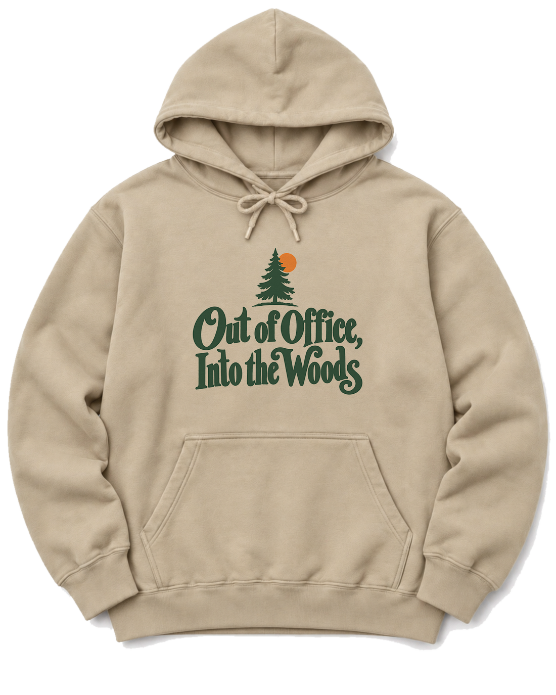 Out of Office, Into the Woods Hoodie - Sand