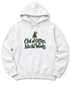 Out of Office, Into the Woods Hoodie - White